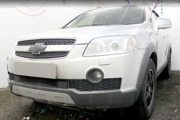 Защита радиатора "Standart" Chevrolet Captiva (2006-2011) низ, чёрная купить недорого с доставкой в Бердск