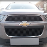 Защита радиатора "Standart" Chevrolet Captiva рестайлинг (2013-2015) чёрная купить недорого с доставкой в Бердск
