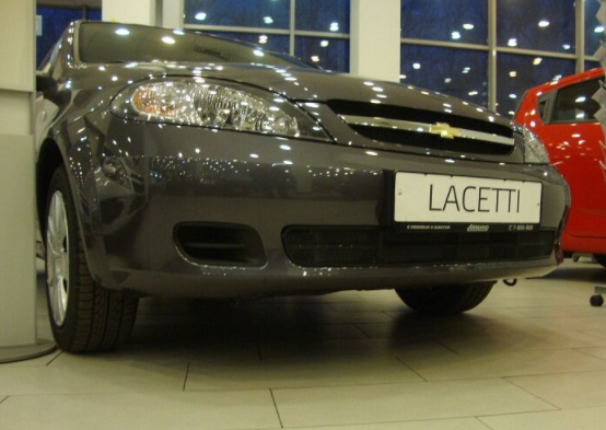 Защита радиатора "Standart" Chevrolet Lacetti (хэтчбек) чёрная купить недорого с доставкой в Бердск