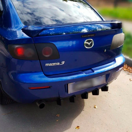 Задний дифузор "Крокодил" для Mazda 3 (2003-2009) глянец купить недорого с доставкой в Бердск
