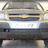 Защита радиатора "Standart" B@3 2123 "Chevrolet Niv@" чёрная купить недорого с доставкой в Бердск