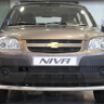 Защита радиатора "Standart" B@3 2123 "Chevrolet Niv@" чёрная купить недорого с доставкой в Бердск