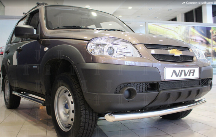 Защита радиатора "Standart" B@3 2123 "Chevrolet Niv@" чёрная купить недорого с доставкой в Бердск