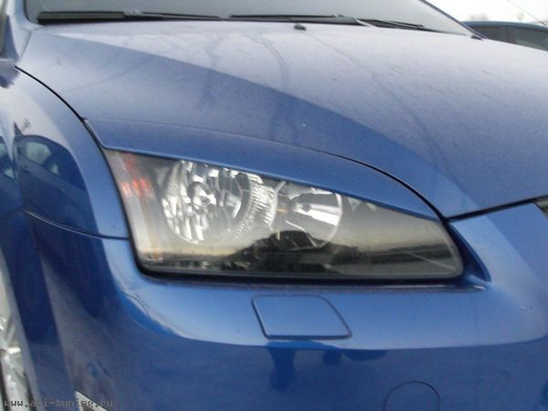 Накладки на фары (реснички) широкие var №2 для Ford Focus 2 (2004-2008) купить недорого с доставкой в Бердск