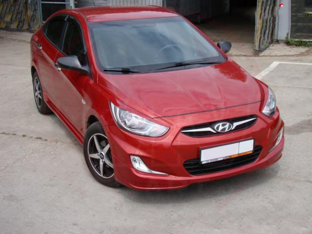 Накладки на фары (реснички) var №2 для Hyundai Solaris (2010-2013) купить недорого с доставкой в Бердск