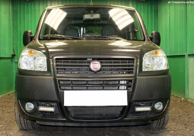 Защита радиатора "Standart" Fiat Doblo (2005-2016) чёрная купить недорого с доставкой в Бердск