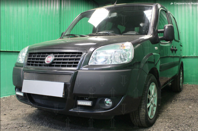Защита радиатора "Standart" Fiat Doblo (2005-2016) чёрная купить недорого с доставкой в Бердск