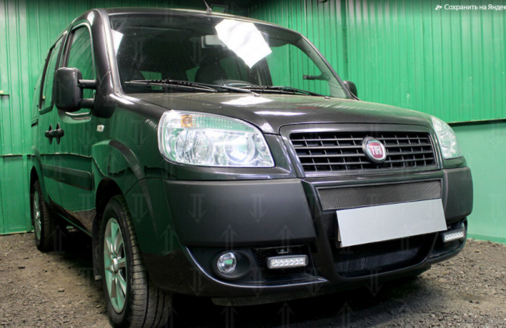 Защита радиатора "Standart" Fiat Doblo (2005-2016) чёрная купить недорого с доставкой в Бердск
