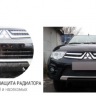 Защита радиатора "Standart" Fiat Doblo (2005-2016) чёрная купить недорого с доставкой в Бердск
