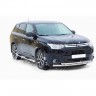 Защита порогов «Труба с проступью» (d76) для Mitsubishi Outlander (2014-2016)(Окрашенное) купить недорого с доставкой в Бердск