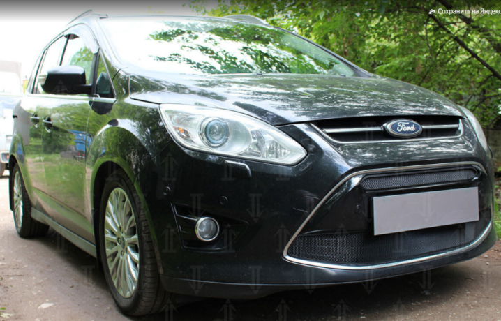Защита радиатора "Standart" Ford C-MAX (2010-2015) чёрная купить недорого с доставкой в Бердск