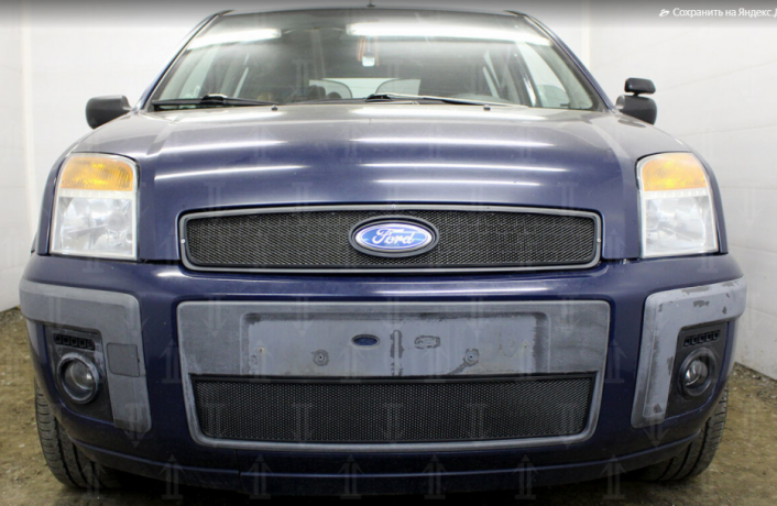 Защита радиатора "Standart" Ford Fusion (2005-2012) верх, чёрная купить недорого с доставкой в Бердск