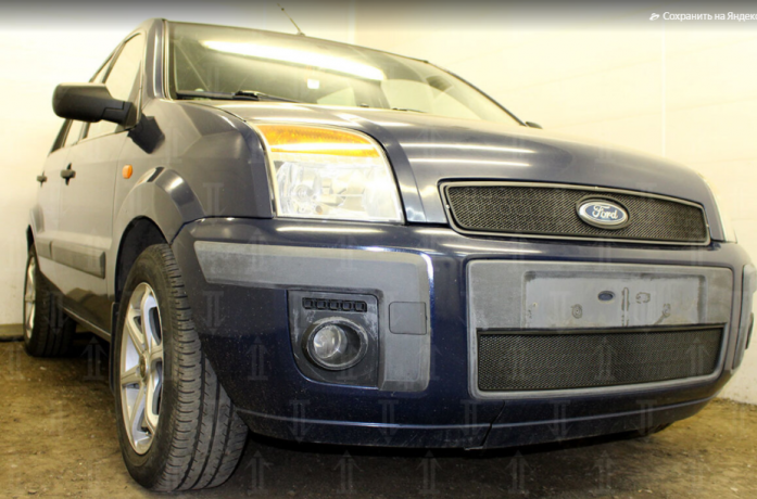 Защита радиатора "Standart" Ford Fusion (2005-2012) верх, чёрная купить недорого с доставкой в Бердск