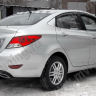 Диффузор заднего бампера var №2 (текстурный пластик) для Hyundai Solaris (2010-2013) купить недорого с доставкой в Бердск