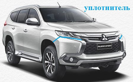 Силовой передний бампер стеклопластиковый на Mitsubishi Pajero Sport III купить недорого с доставкой в Бердск
