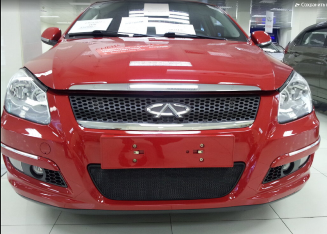 Защита радиатора "Standart" Chery M11 (2010-2016) чёрная купить недорого с доставкой в Бердск