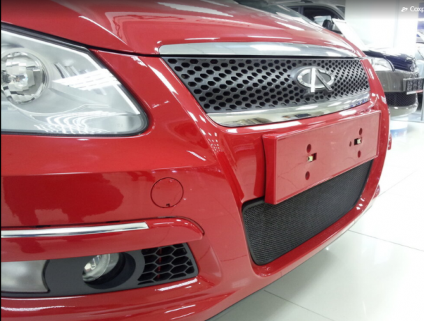 Защита радиатора "Standart" Chery M11 (2010-2016) чёрная купить недорого с доставкой в Бердск