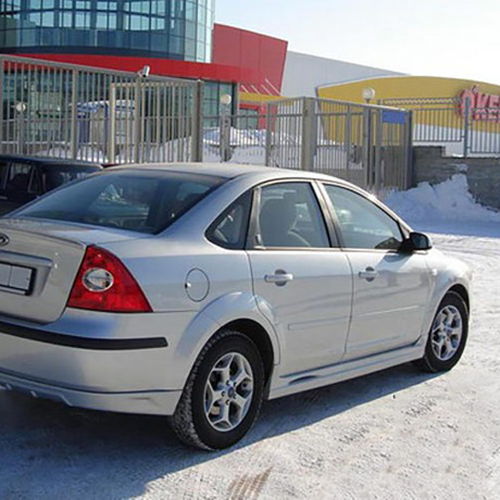 Накладки на пороги "FT" для Ford Focus 2 (седан, хетчбэк 5-дв.)(2004-2011) купить недорого с доставкой в Бердск