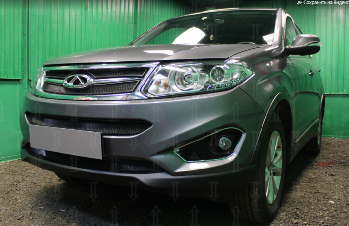 Защита радиатора "Standart" Chery Tiggo 5 (2014-2016) низ, чёрная купить недорого с доставкой в Бердск
