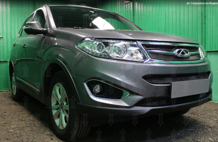 Защита радиатора "Standart" Chery Tiggo 5 (2014-2016) низ, чёрная купить недорого с доставкой в Бердск