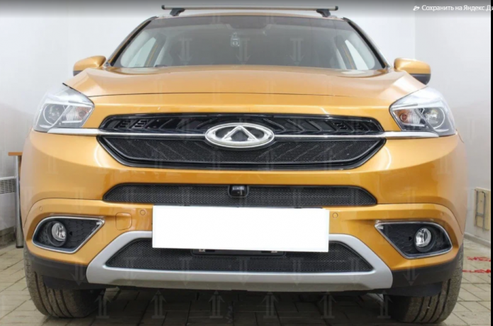 Защита радиатора "Standart" Chery Tiggo 7 (2016-2020) верх, чёрная купить недорого с доставкой в Бердск